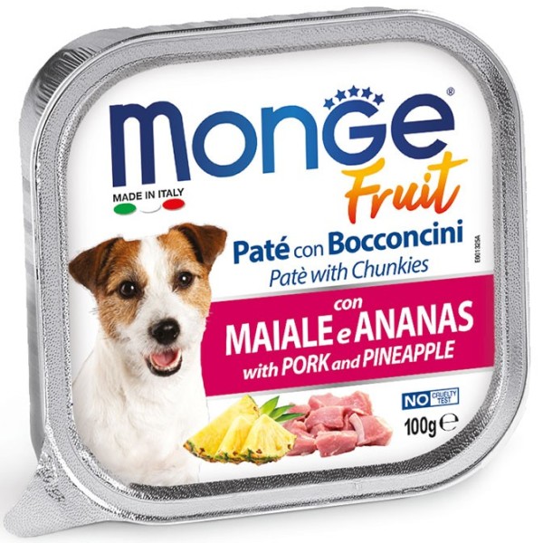 MONGE UMIDO CANE FRESH FRUIT PATE' E BOCCONCINI GR 100
