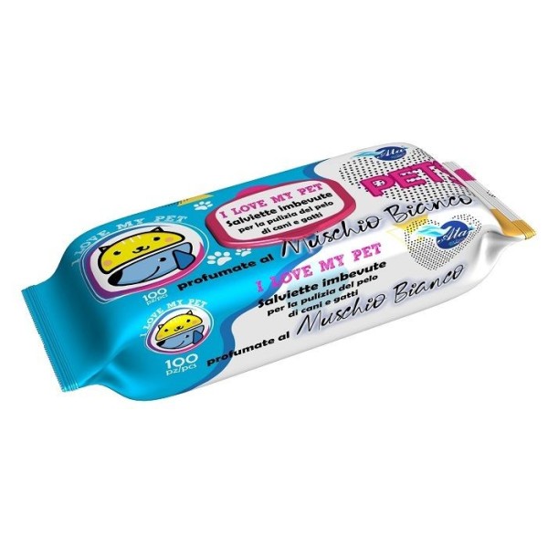 SALVIETTE A+CURE I LOVE MY PET POP-UP CONFEZIONE DA 100PZ