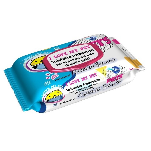 SALVIETTE A+CURE I LOVE MY PET POP-UP CONFEZIONE DA 40PZ
