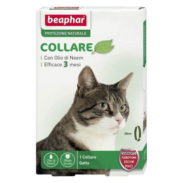 BEAPHAR COLLARE NATURALE GATTO CON OLIO DI NEEM 35CM