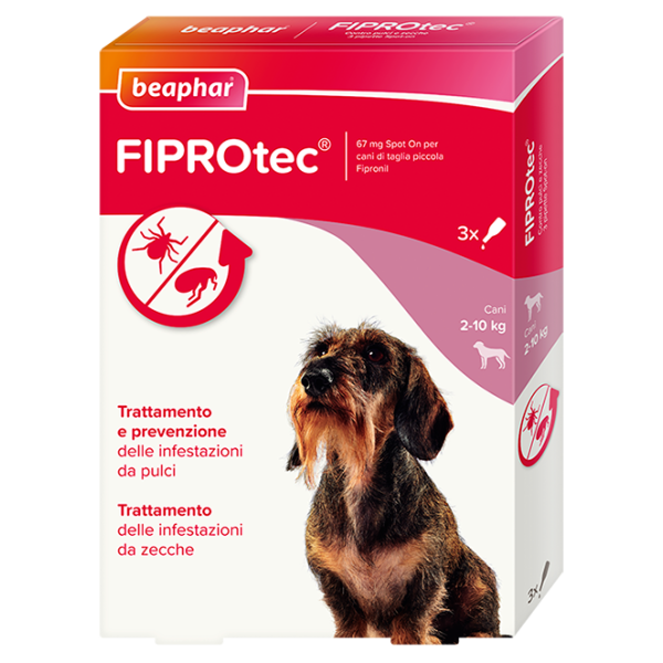 FIPROTEC SPOT-ON CANE PICCOLA TAGLIA 2-10KG CONFEZIONE 3 PIPETTE