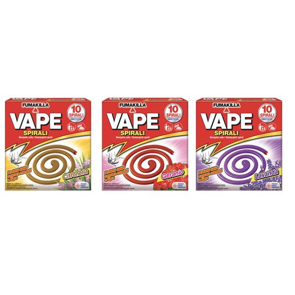 VAPE SPIRALI PROFUMATE PER ZANZARE