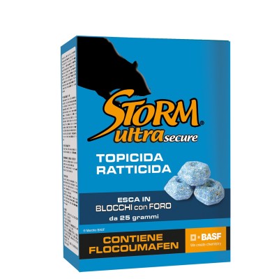 STORM ULTRA SECURE RODENTICIDA A BASE DI Flocoumafen PRONTO USO da 300gr